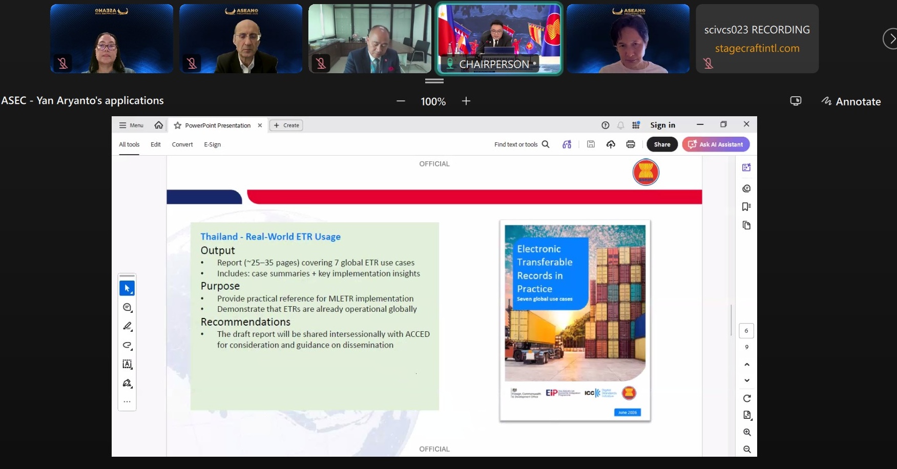 The ACCED meeting was also conducted online